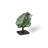 Refractory Glass Sculpture, Green, On Base