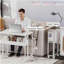 Bureau d'ordinateur pliable, avec sac de rangement, tablette et roulettes pour petits espaces, bureau à domicile