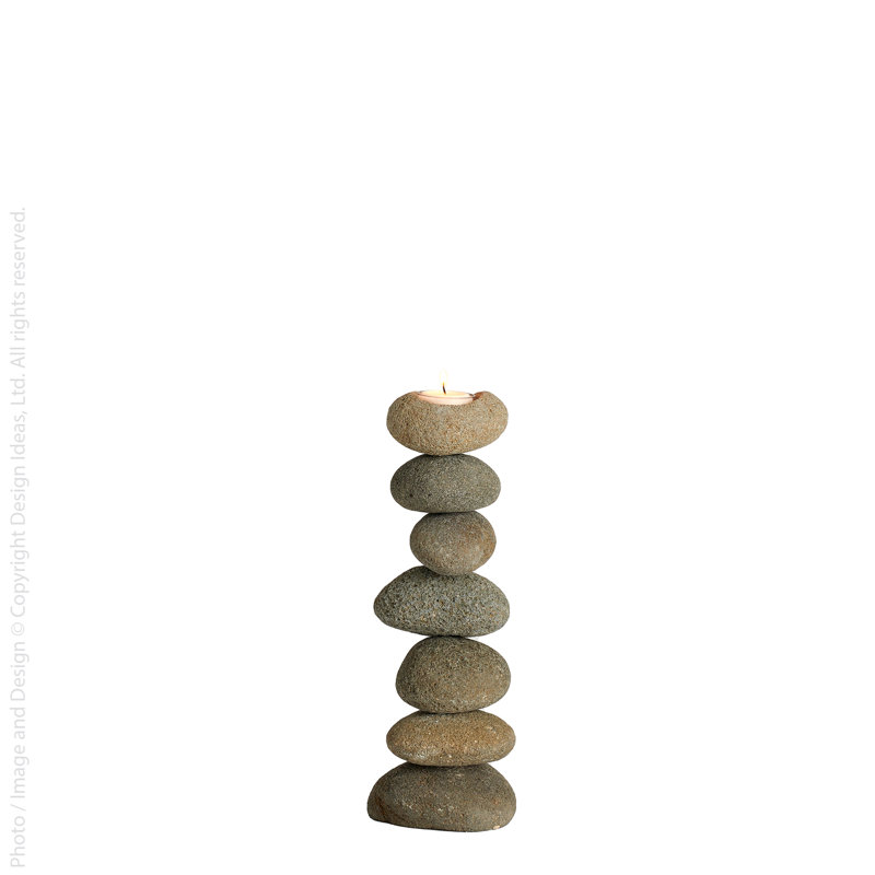 Cndlhldr-gry, 11.8" H x 4.3" W x 4.3" D