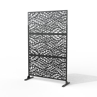 4 ft. W Stanaford Metal Privacy Screen Privacy Panel with Pattern