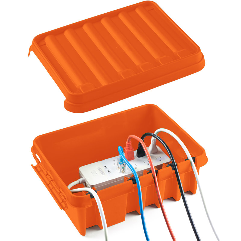 Boîte de connexion résistante aux intempéries, H 7 po x l 13 po x P 5,5 po, Noir
