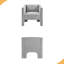 Fauteuil rembourré 29,9 po Modern-1750879176