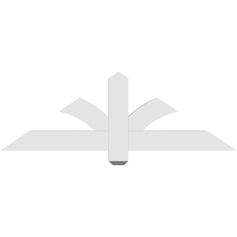Support pour pignon en PVC Redmond, H 16 po x l 48 po (pas: 8/12), P 2 po x F 4 po