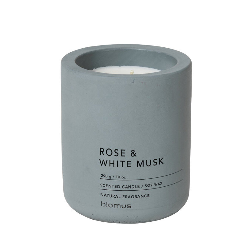Bougie parfumée en coton FRAGA, Gris cadet, 10