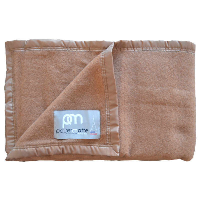 Couverture 100% laine vierge Lyon, Simple, Colombe