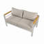 Causeuse d'extérieur en aluminium, structure avec coussin