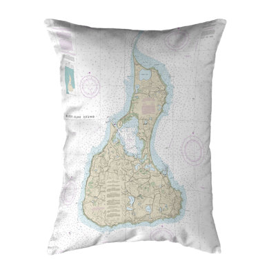Nautical Map Outdoor Throw Pillow