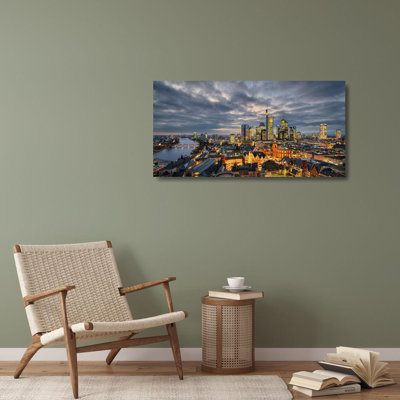 «Latitude Run® Abid, Michael Gallery, art sur toile tendue: Francfort, horizon du soir