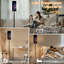 Lampe sur pied avec lampe à pédale moderne à intensité variable avec télécommande, pédale, abat-jour, abat-jour haut, lampe de coin pour le salon, la chambre et le bureau