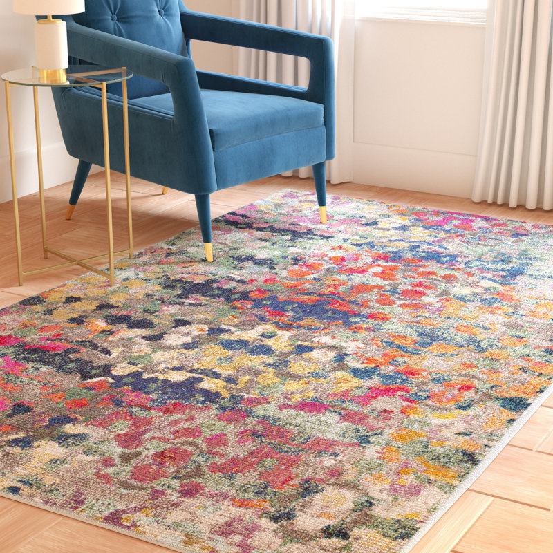 Tapis vert / bleu Hertzler Southwestern, Rectangle 5 pi 1 po x 7 pi 7 po