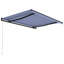 Dakota Fields Anthracite Cover Retractable Patio Awning-860233054-860232997