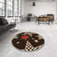 Tapis géométrique noir / rouge / beige-1353371472