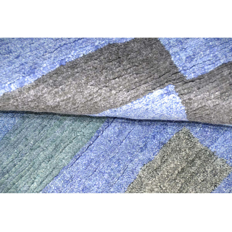Silk Geometric Area Rug, Runner 2'6" x 6'