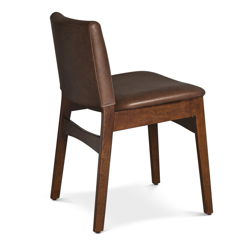 Chaise en cuir pleine fleur Oliva, Brown