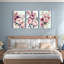 Pivoine, impression sur toile, ensemble de 3-118088994