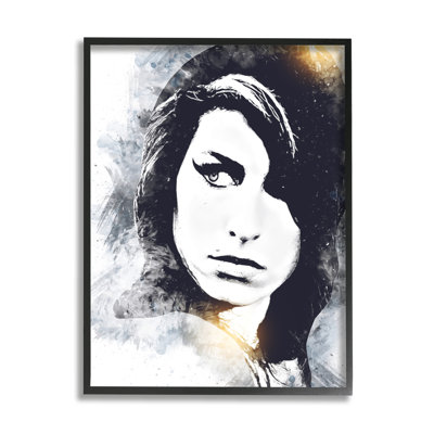 «Modern Amy Winehouse Portrait», motif audacieux et abstrait par Birch & Ink - impression