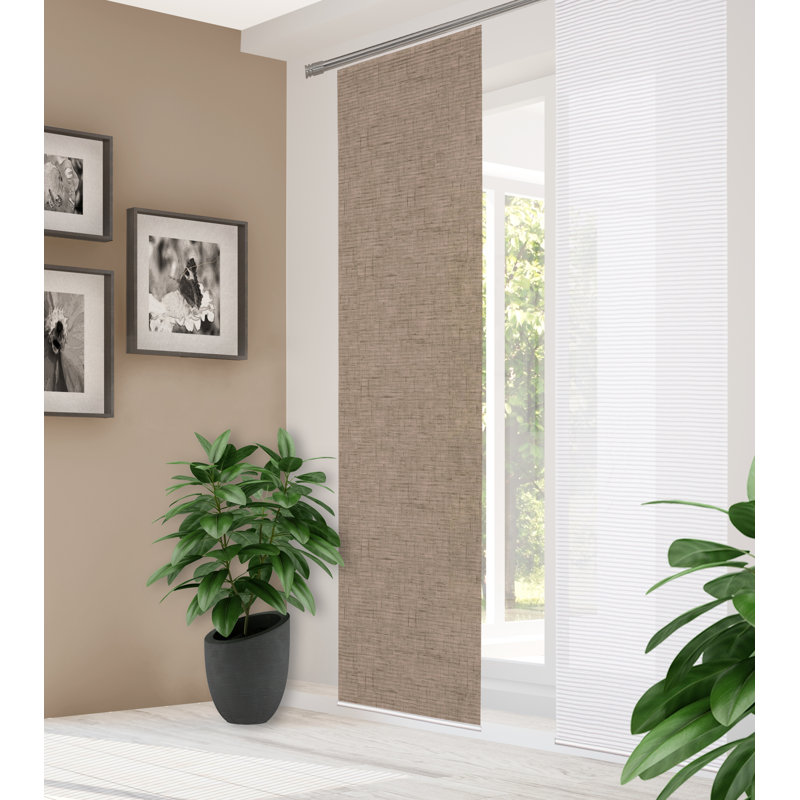 Semi Sheer Sliding Panel Single Panel, Taupe