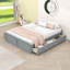 Structure de lit plateforme en bois 6 tiroirs grand format, peu encombrant-767368862