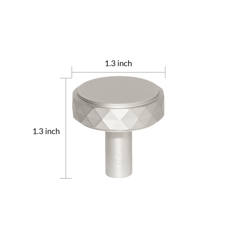 1-3/10" Diameter Circle Knob, Brushed Nickel