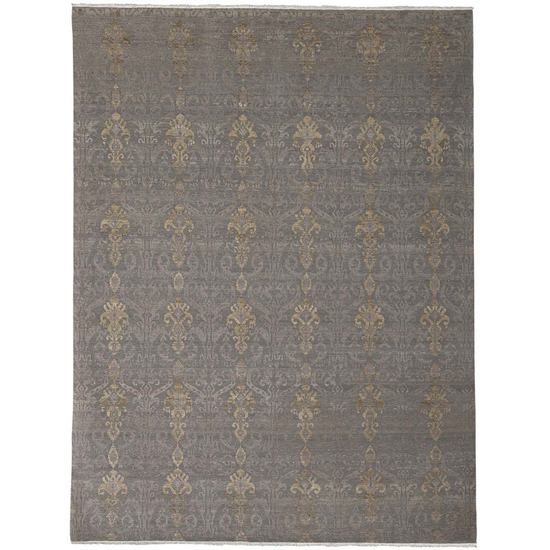 Pearl Geometric Area Rug in Gray, Rectangle 2' x 3'