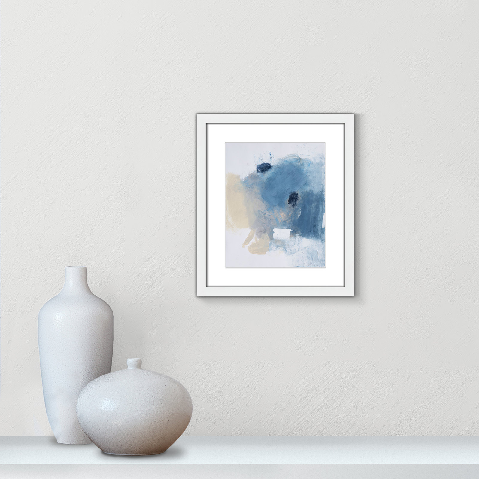 Runa "Coastal Carnival I" Print, White Single Picture Framed Paper, White, 15" H x 13" W x 1.25" D
