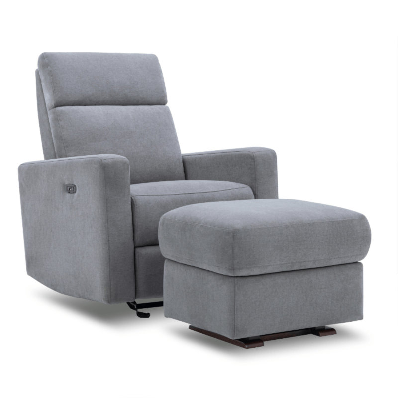 The Gliding Ottoman, Gray Cotton Blen
