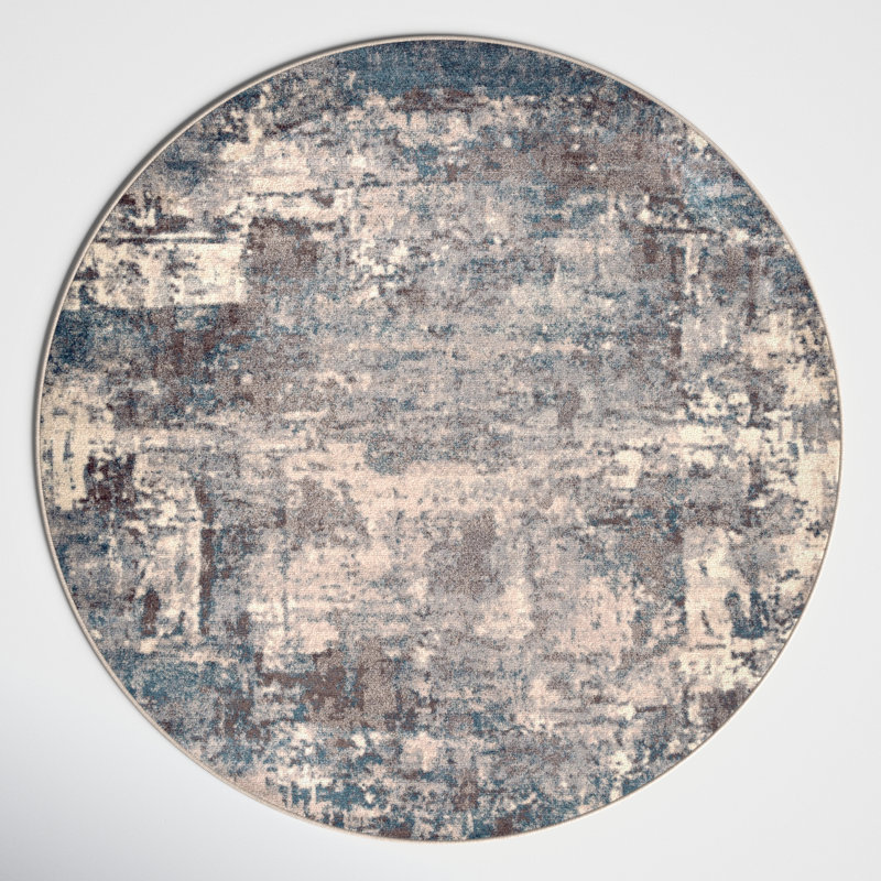 Kohut Abstract Indoor Rug, Round 6'7"