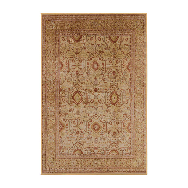 Tapis oriental ivoire / brun clair, Rectangle 3 pi x 5 pi