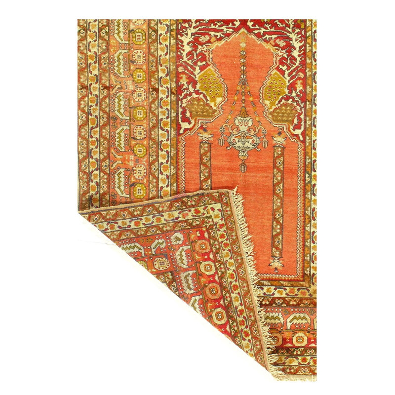 Canvello Peach Antique Turkish Anatolian Rug - 4'1" X 6'4"