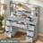Camyla Makeup Vanity Table with LED Lighted Mirror, Power Outlet, Drawers,Shelves,5 Jewelry Hooks-276616923-287300946