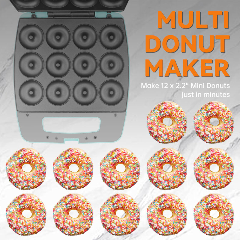 Mini Donut Maker Machine – Bakes 12 Mini Donuts