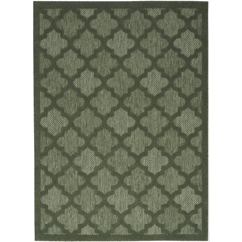 Miyari Geometric Indoor / Outdoor Rug, Rectangle 6' x 9'