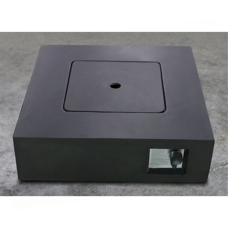 Fiber Reinforced Concrete Propane Gas Fire Pit Table, Charcoal