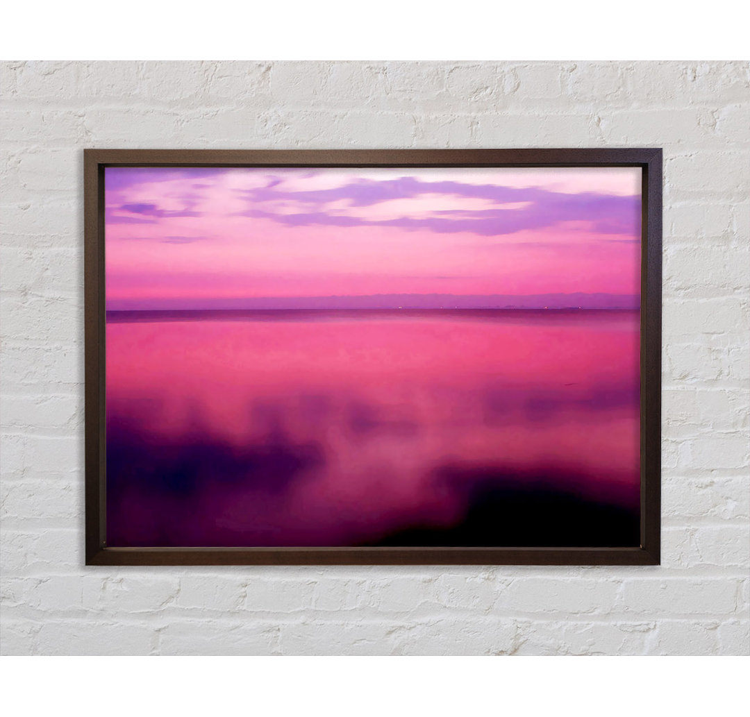 Pink Calm - Einzelner Bilderrahmen Kunstdrucke auf Leinwand