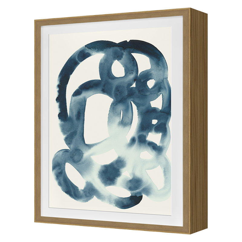«Sans titre 16» par Sunny Goodwin - reproduction encadrée sur papier, Cadre en chêne, H 36 po x l 27,5 po x P 1,75 po