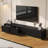 Luxury Fluted TV Stand, Faux Marble Tabletop Media Console With 4 Drawers, Tv Console Table