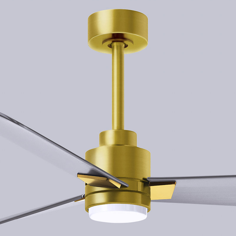 Ventilateur de plafond Alessandra, Nickel brossé, Laiton brossé, 42"