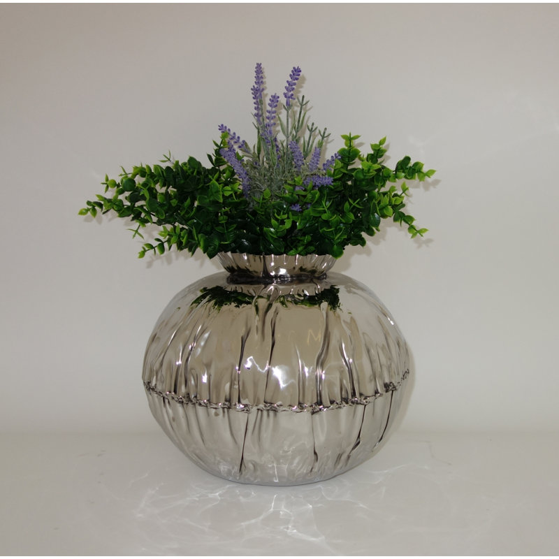 Vase de table en acier inoxydable argent 10,5 po tildenville