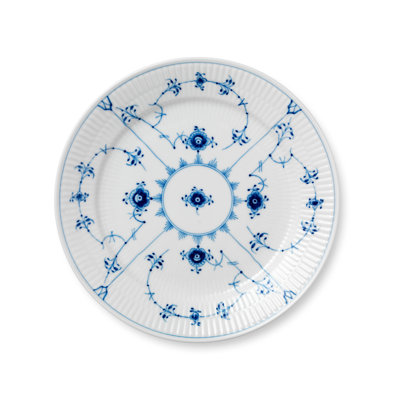 Blue Fluted Plain 10" Plate