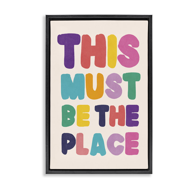Toile flottante encadrée «Must Be The Place» par Nataly White, H 31 po x l 21 po, Cadre flottant noir de jais
