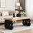 47" Rectangular Wood Scroll Base Coffee Table-1180952687