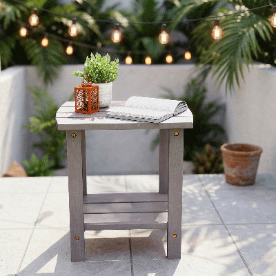Classic Solid Wood Patio Side Table