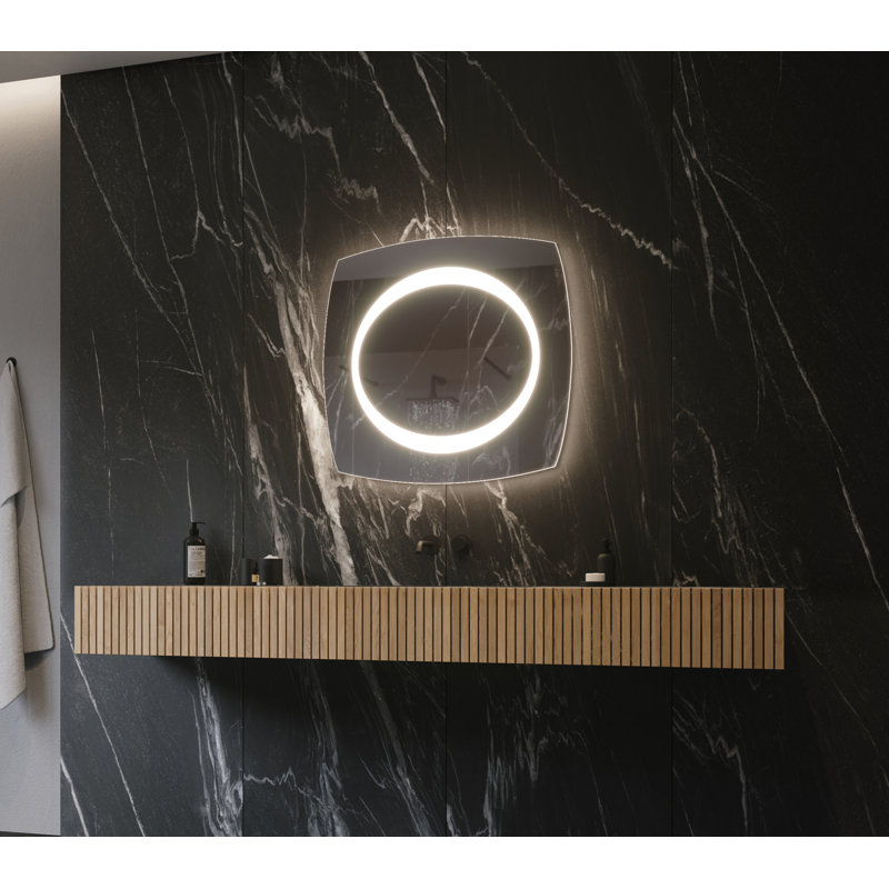 Miroir mural/salle de bain illuminé meuble-lavabo Frode