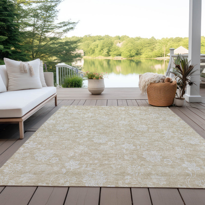 Tapis intérieur / extérieur Myqueal, Rectangle 2 pi 6 po x 3 pi 10 po