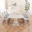 Ensemble de table de salle à manger extensible de 62,99 à 78,74 po pour 2 à 8 personnes, équipé de 6 chaises de salle à manger rembourrées en tissu polyuréthane épais, d'une table de salle à manger spacieuse, d'une table et de chaises de cuisine, avec des pieds en U-35951131-35951141