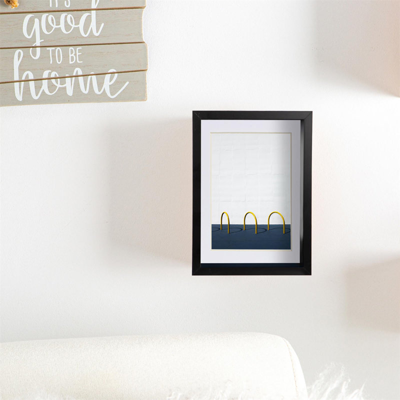 Nicola Spring - 5" x 7" 3D Deep Box Photo Frame - 4" x 6" Mount, Black