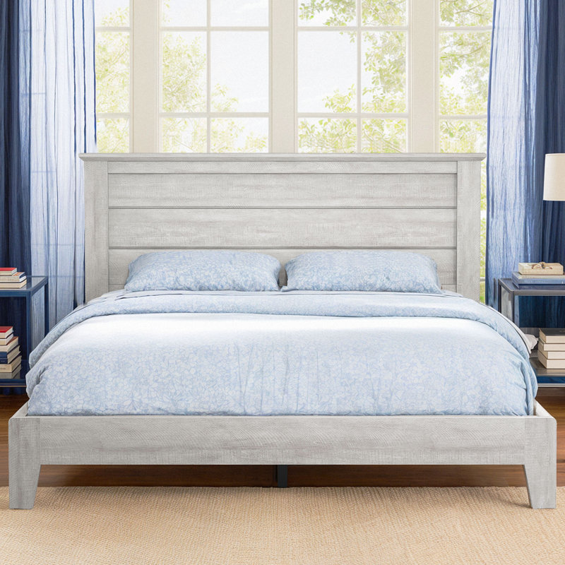 Walter Contemporary 66.1'' W Platform Queen Bed with Headboard, Gray, Queen