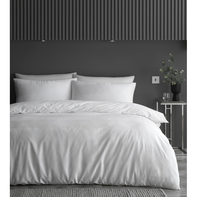 Content By Terence Conran Striped 200 Thread Count Cotton White, Kingsize - 2 Standard Pillowcases