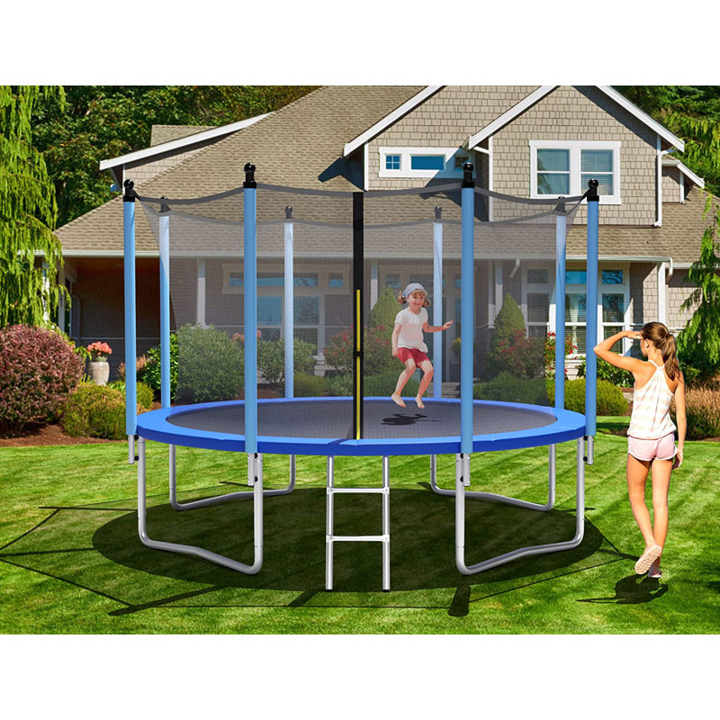McFall 243.84cm D Octagon with Safety Enclosure Backyard Above Ground Trampoline