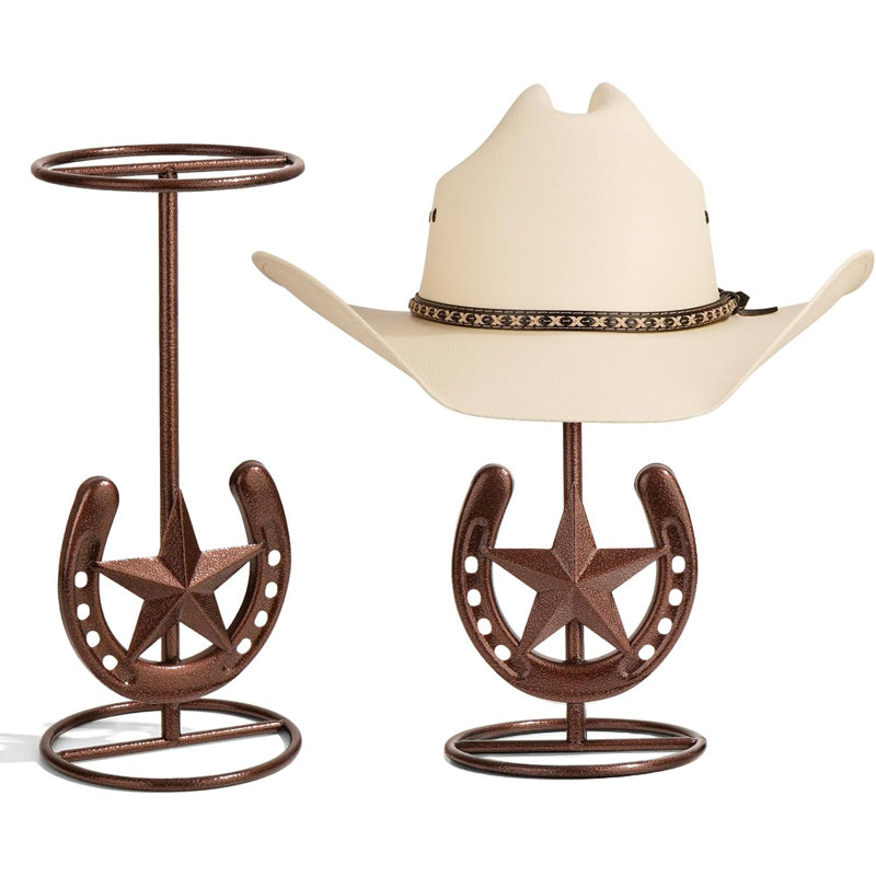 Présentoir à chapeaux Cowboy, bronze, 2 paquets